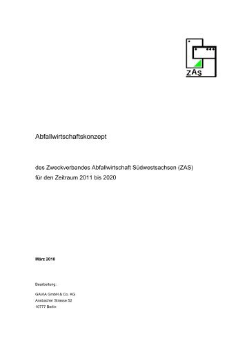 Abfallwirtschaftskonzept - ZAS