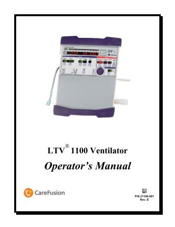 LTV 1100 Operator Manual - CareFusion