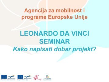 Kako napisati projekt? - Agencija za mobilnost i programe EU