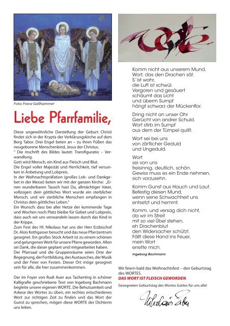 Pfarrbrief 2009 - 04: Advent Weihnachten - Pfarre Oberndorf an der ...