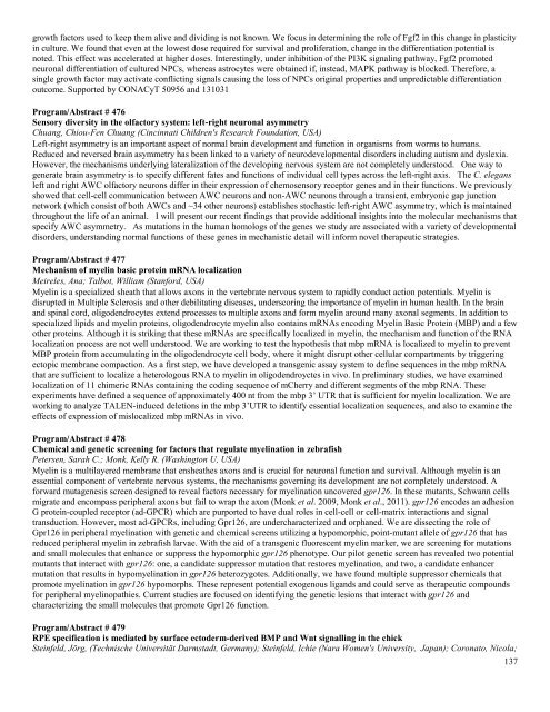 Congress Abstracts - Society for Developmental Biology