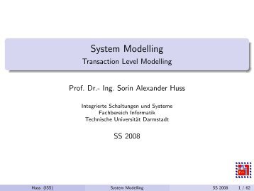 System Modelling - Technische UniversitÃ¤t Darmstadt