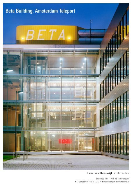 Beta Building, Amsterdam Teleport - Hans van Heeswijk architecten