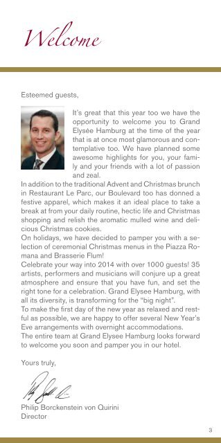 Christmas & New Year's Eve Brochure 2013 - Grand Elysée Hotel ...