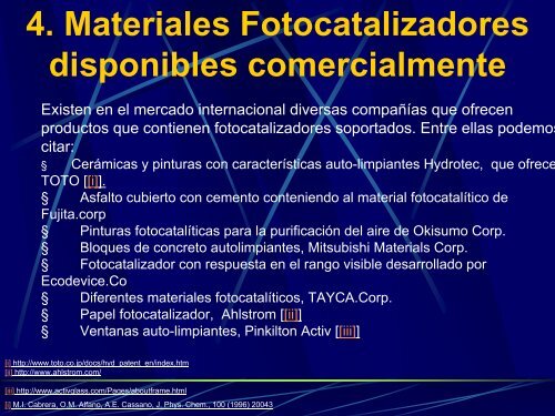 El fotocatalizador: sÃ­ntesis, propiedades y limitaciones