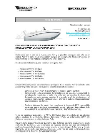 Pdf version - Quicksilver Boats