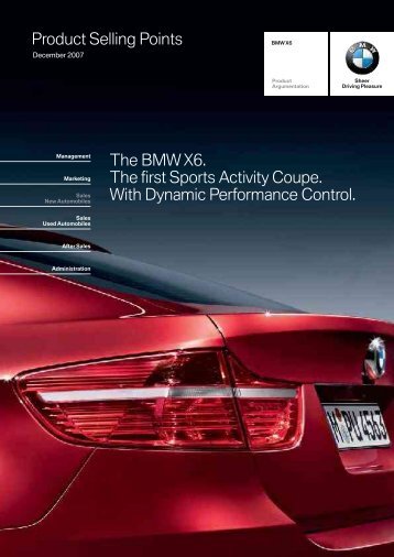 Product Selling Points The BMW X6. The first Sports Activity ... - Invelt