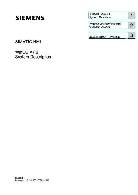 SIMATIC HMI WinCC V7.0 System Description - DCE FEL ÄŒVUT v ...
