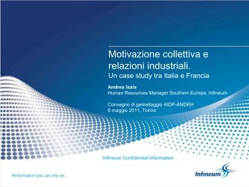 Motivazione collettiva e relazioni industriali. Un case study tra ... - Aidp