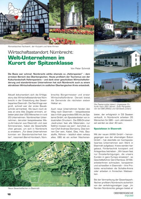 Welt-Unternehmen im Kurort der Spitzenklasse - Oberbergische ...