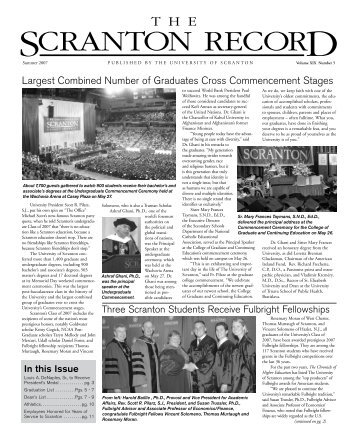 THE SCRANTON RECORD - The University of Scranton