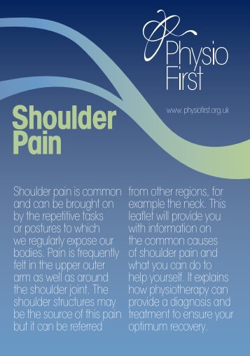 Shoulder Pain Information Leaflet - Blairgowrie Physiotherapy