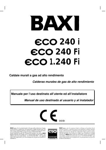 Baxi Eco 240 - Certened