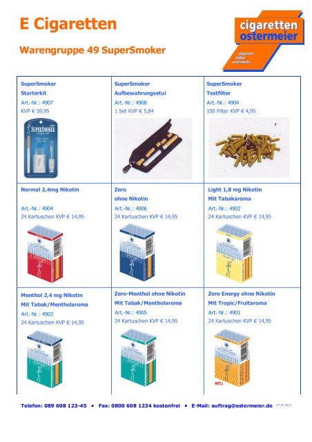 wg 49 E Cigaretten KVP - Cigaretten Ostermeier