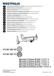 Mercedes C-Klasse - Westfalia Cycle Carrier