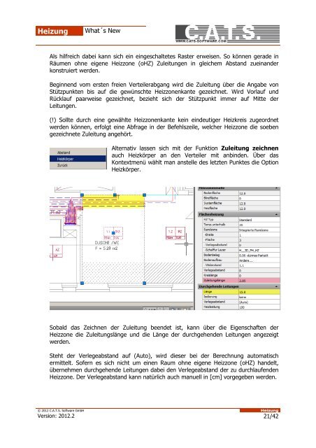 Heizung Inhaltsverzeichnis - CATS Software GmbH