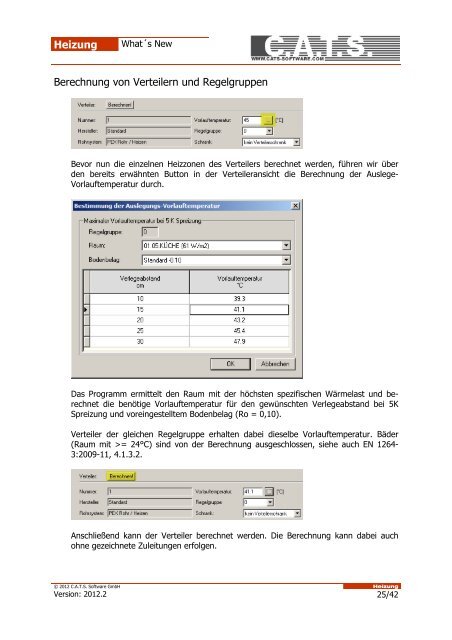 Heizung Inhaltsverzeichnis - CATS Software GmbH