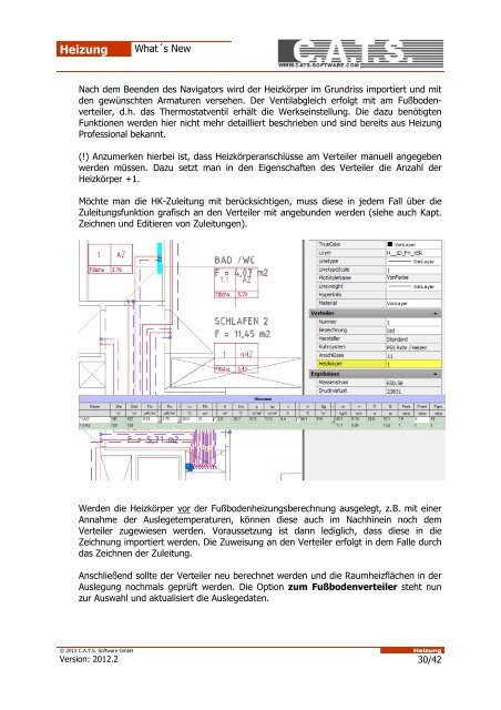 Heizung Inhaltsverzeichnis - CATS Software GmbH