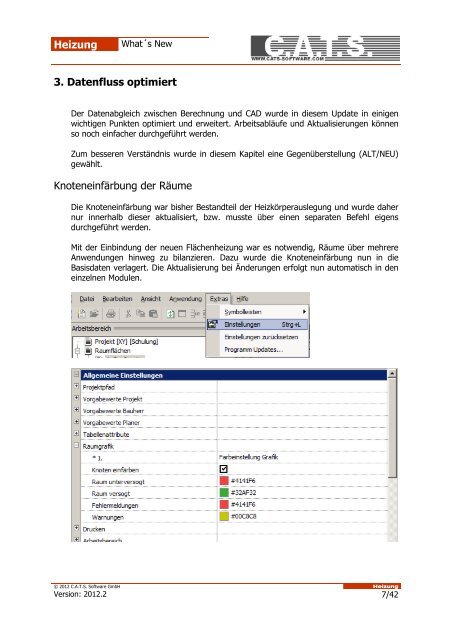 Heizung Inhaltsverzeichnis - CATS Software GmbH