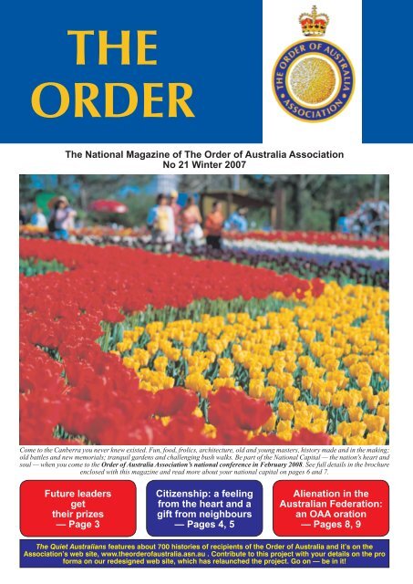 The Order Winter July 07 - Order of Australia Association