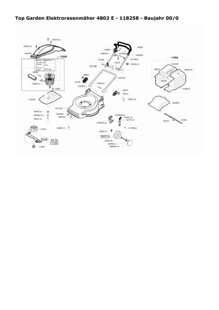 Top Garden Elektrorasenm.her 4802 E 118258 Baujahr 00/0
