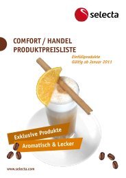 Comfort / Handel ProduktPreisliste - Selecta Deutschland GmbH