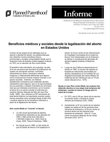Beneficios MÃ©dicos y Sociales Desde La LegalizaciÃ³n Del Aborto ...