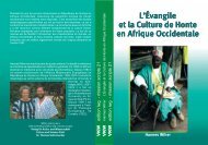 L'ÃƒÂ‰vangile et la Culture de Honte en Afrique Occidentale L'ÃƒÂ‰vangile ...