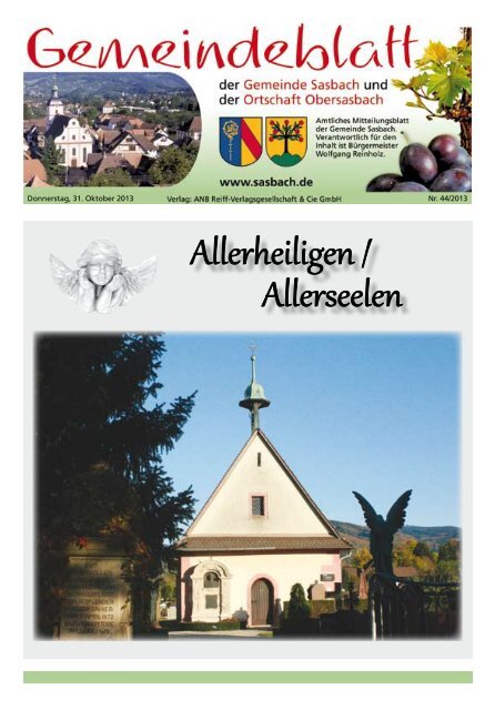 Allerheiligen Allerseelen Sasbach