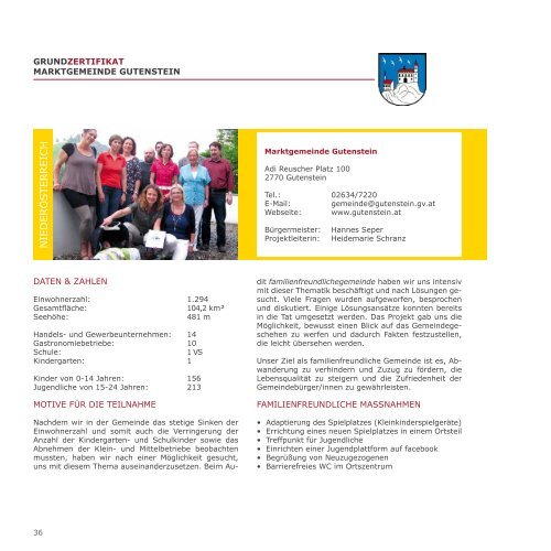 Booklet zur Zertifikatsverleihung - Österreichischer Gemeindebund