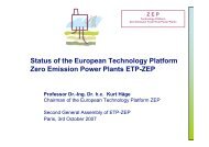 Prof. Kurt HÃƒÂ¤ge, Chairman ETP-ZEP - Zero Emissions Platform