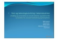 FoU og teknologiutvikling i tekoindustrien - Sintef