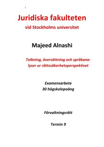 Inledning - Juridicum - Stockholms universitet