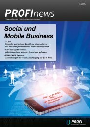 Social und Mobile Business - PROFI Engineering Systems AG