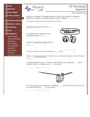 Magnetism Worksheet - Schaumburg High School