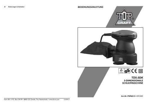 TDS-3DK - Firma Servotool Gmbh