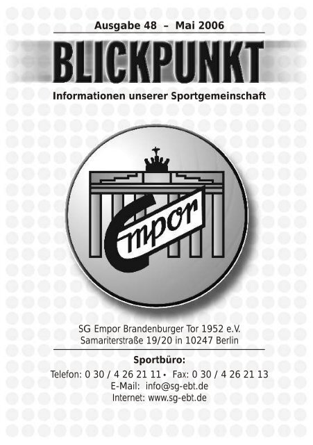 Blickpunkt 48.cdr - SG Empor Brandenburger Tor 1952 e.V.