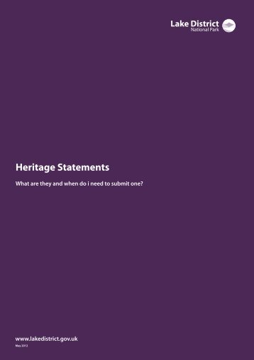 Heritage statements guidance note (PDF) - Lake District National Park