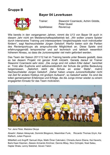 Die teilnehmenden Mannschaften - Post SV SieboldshÃ¶he WÃ¼rzburg