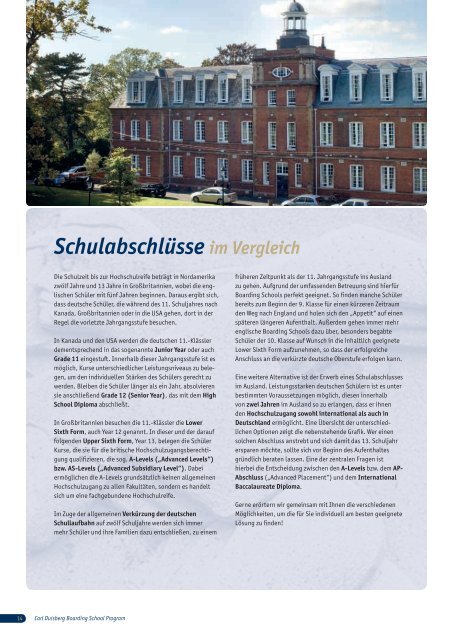 Boarding Schools -  Carl Duisberg Internate im Ausland