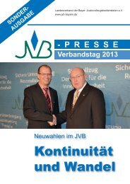 Sonderausgabe April 2013 - JVB Landesverband der Bayerischen ...