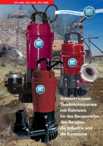 Schlickerpumpen mit RÃ¼hrwerk SPX 400R - 1500R - SPT Pumpen