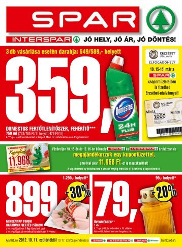 10. 14. között - SPAR Akciós Újság