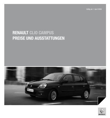 Renault clio campus pReise und ausstattungen