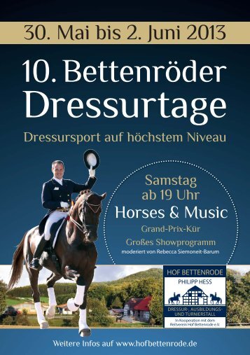 10. Bettenröder Dressurtage 2013-Programmheft 