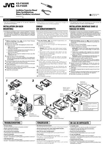 KS-FX650R KS-F550R Installation/Connection Manual ... - JVC