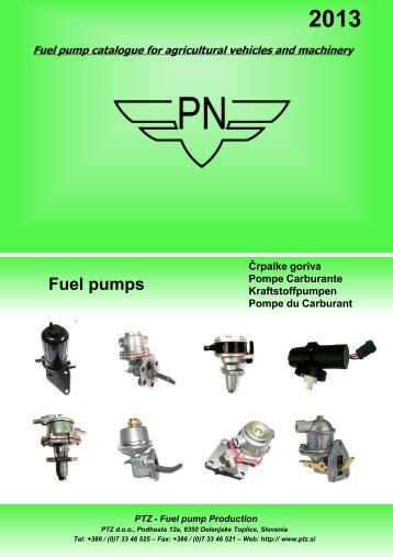 Fuel pump catalogue for agricultural vehicles and machinery ... - PTZ