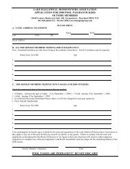 lake hallowell homeowners association application - The ...
