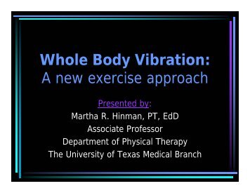 Whole Body Vibration a new exercise approach..pdf - VibroGym