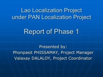 Lao - PAN Localization